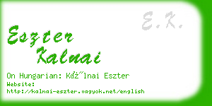 eszter kalnai business card